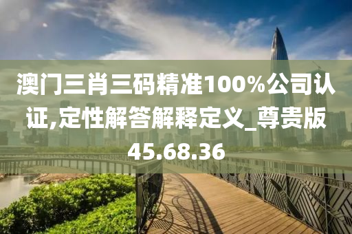 澳门三肖三码精准100%公司认证,定性解答解释定义_尊贵版45.68.36