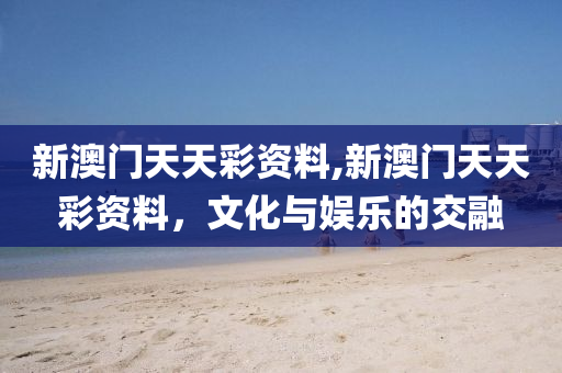 新澳门天天彩资料,新澳门天天彩资料，文化与娱乐的交融