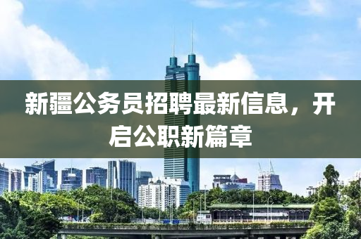 新疆公务员招聘最新信息，开启公职新篇章