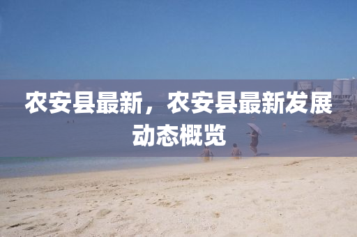 农安县最新，农安县最新发展动态概览
