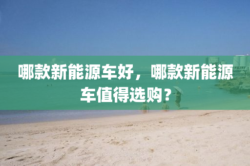 哪款新能源车好，哪款新能源车值得选购？