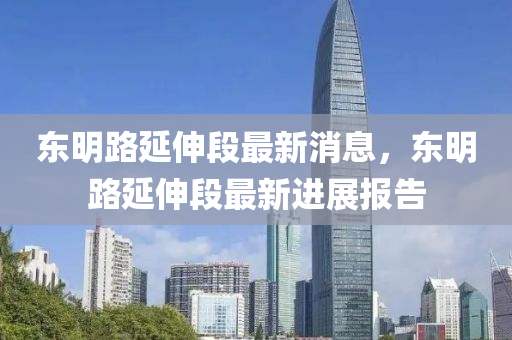 东明路延伸段最新消息，东明路延伸段最新进展报告