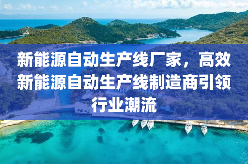 新能源自动生产线厂家，高效新能源自动生产线制造商引领行业潮流