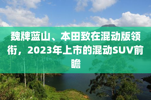 魏牌蓝山、本田致在混动版领衔，2023年上市的混动SUV前瞻