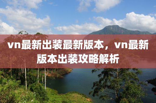 vn最新出装最新版本，vn最新版本出装攻略解析