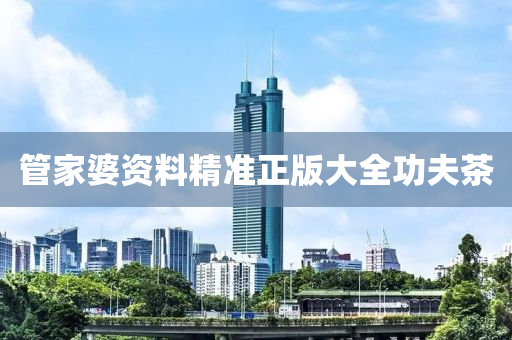 管家婆资料精准正版大全功夫茶