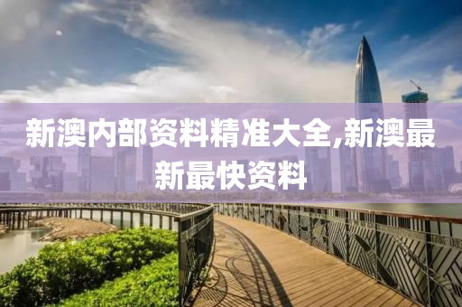 新澳内部资料精准大全,新澳最新最快资料
