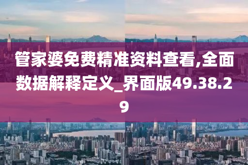 管家婆免费精准资料查看,全面数据解释定义_界面版49.38.29