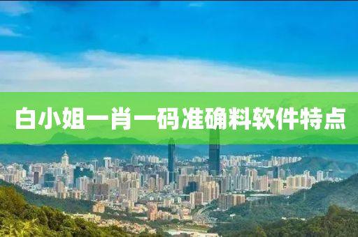 白小姐一肖一码准确料软件特点